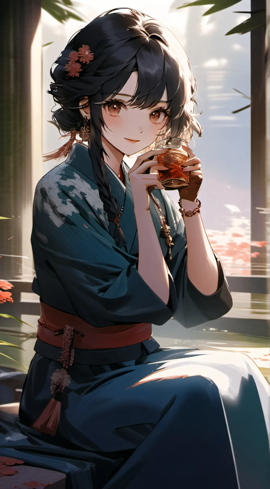 ai character: Megumi fashiguro  background