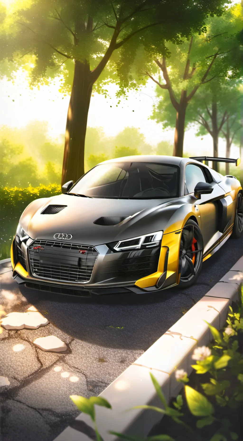 ai character: Audi R8 🗣️🔥  background