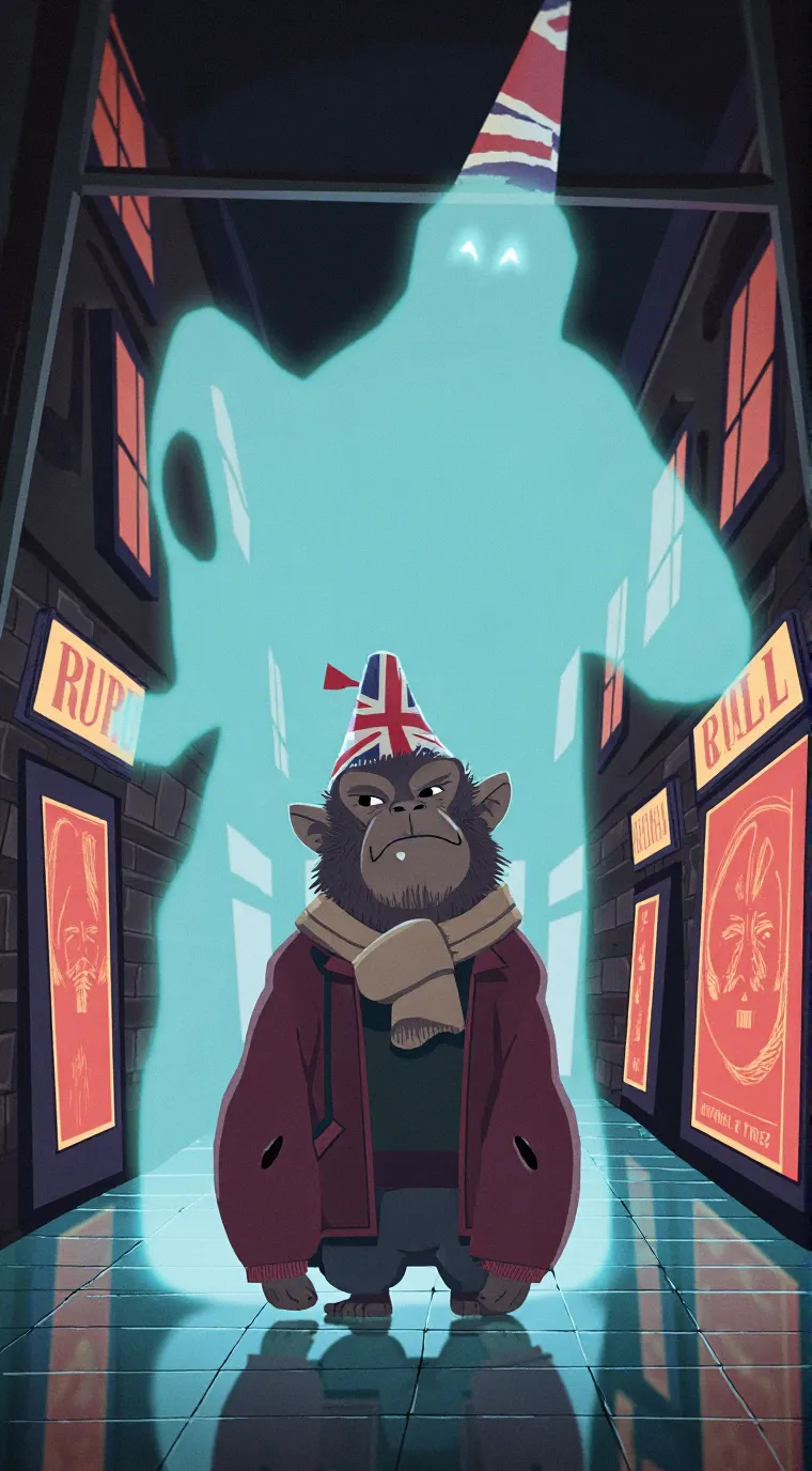 ai character: monkey!  background