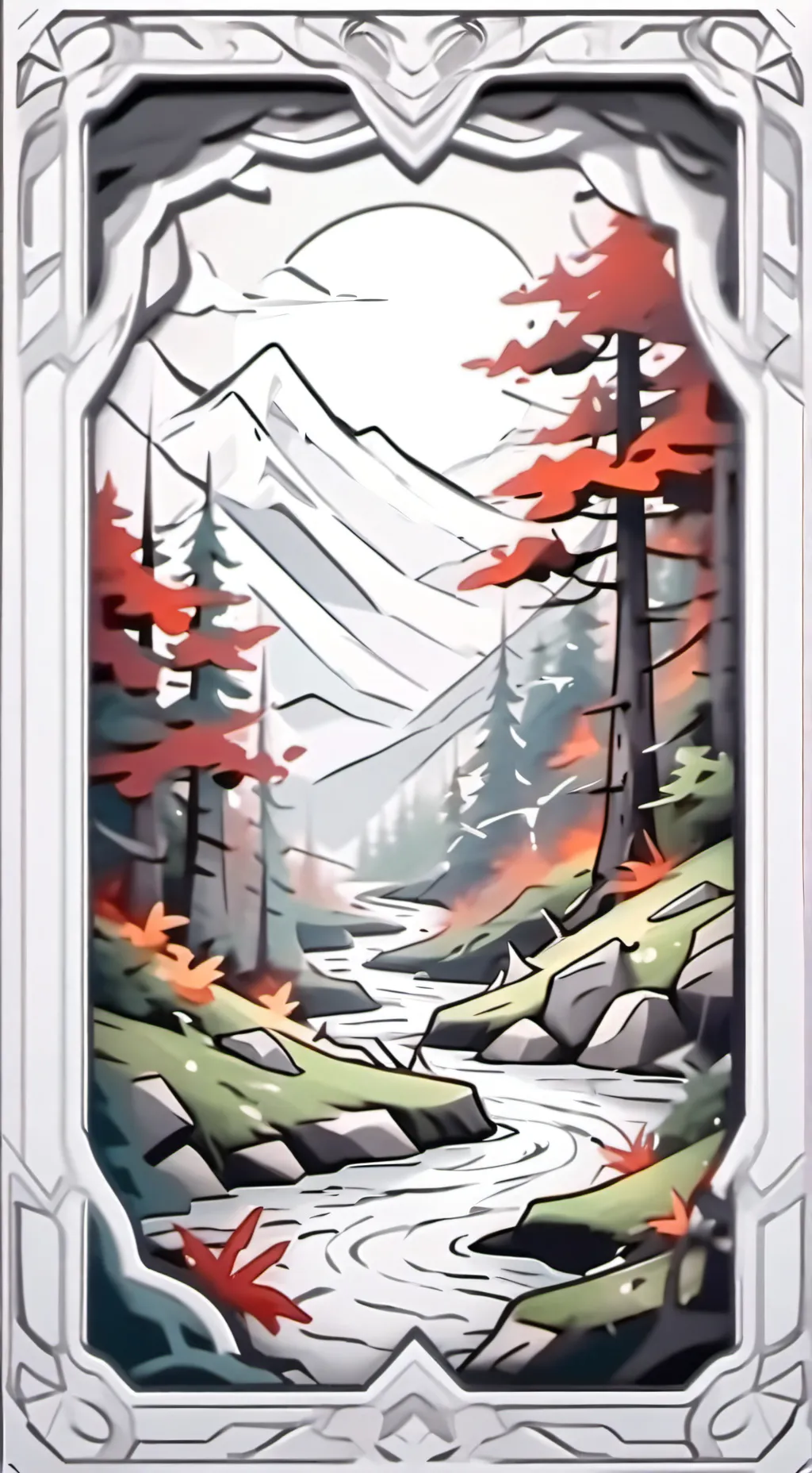 ai character: Snowy Forest  background