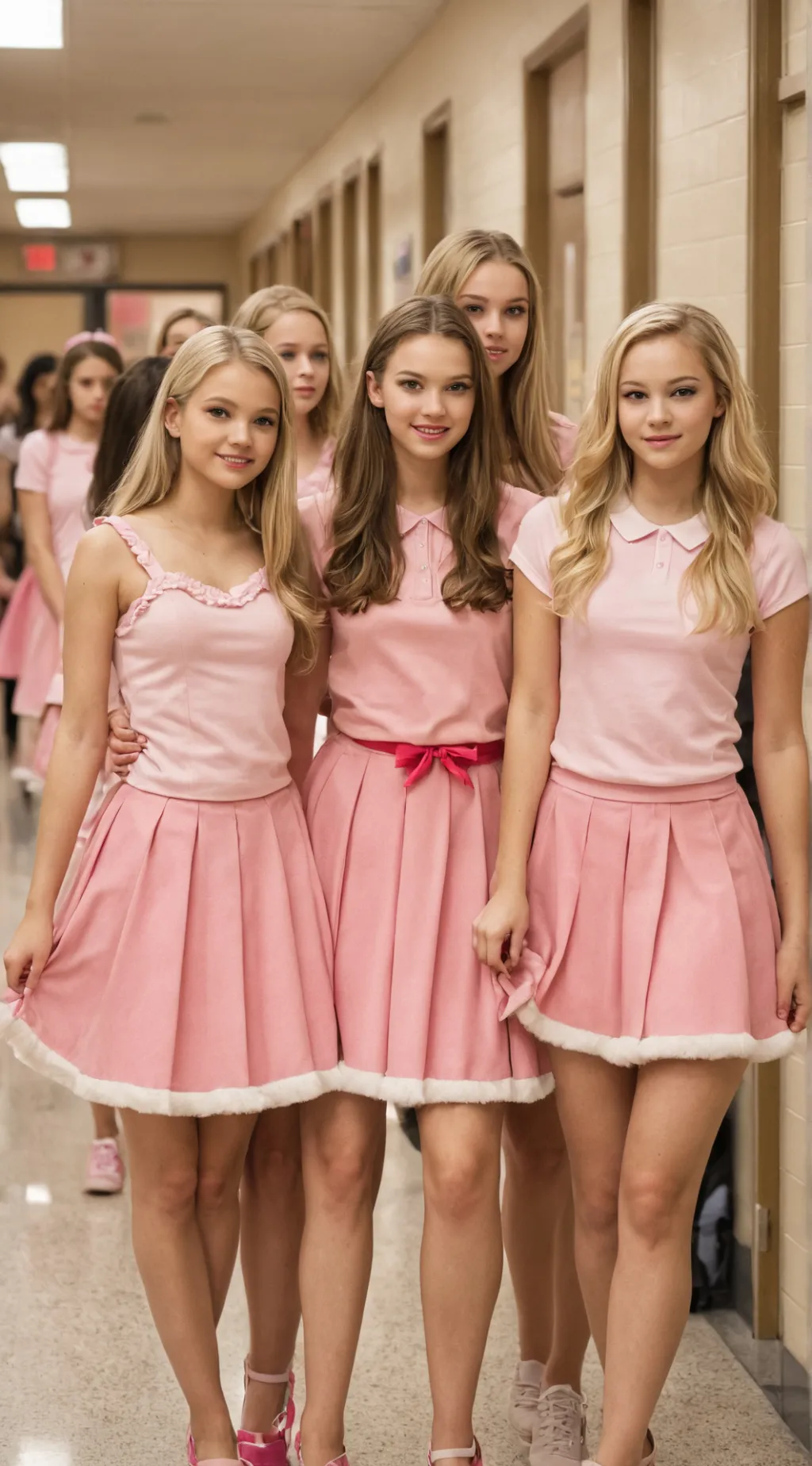 ai character: School Girly background