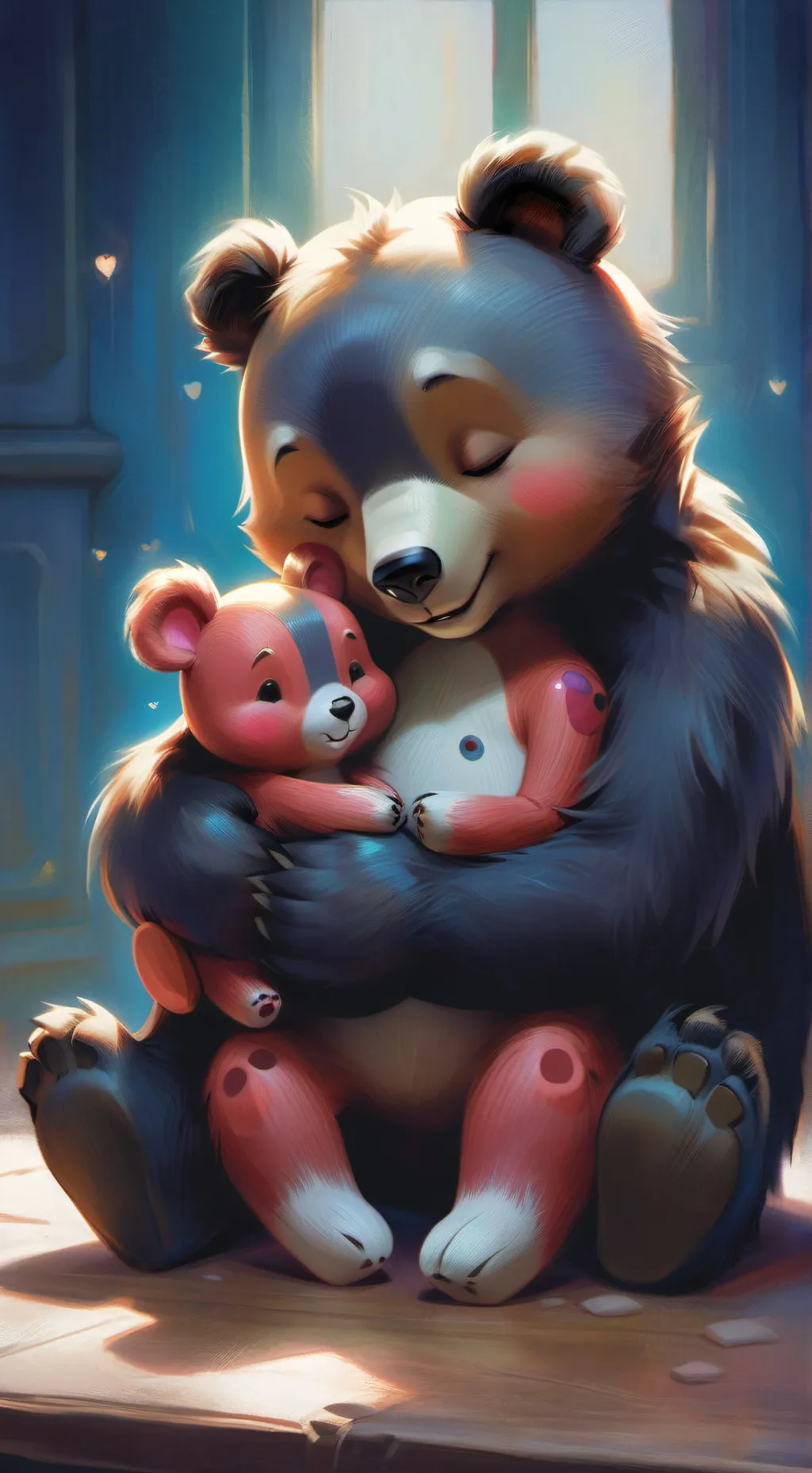 ai character: huggywuggy background