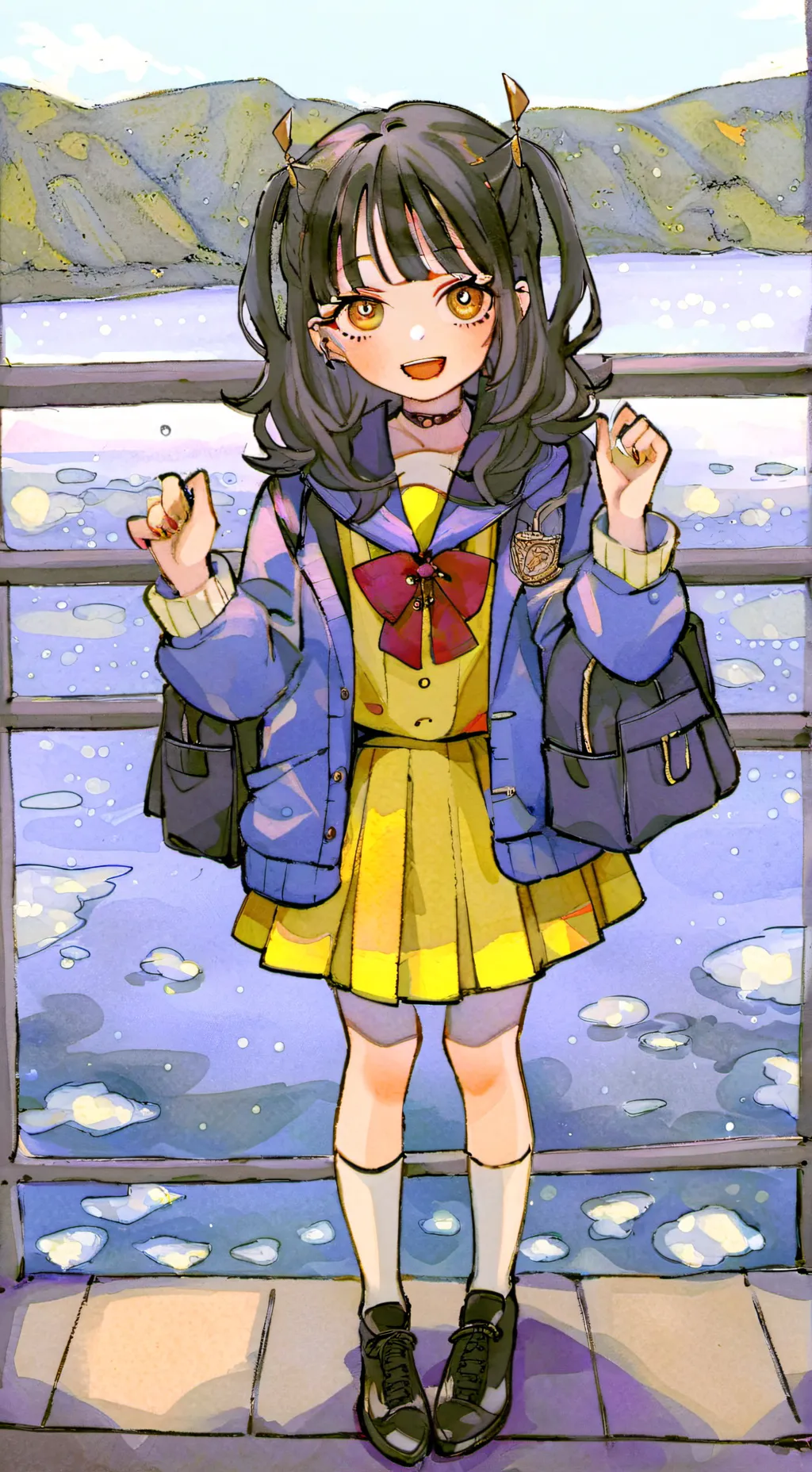 ai character: Blooms hate background