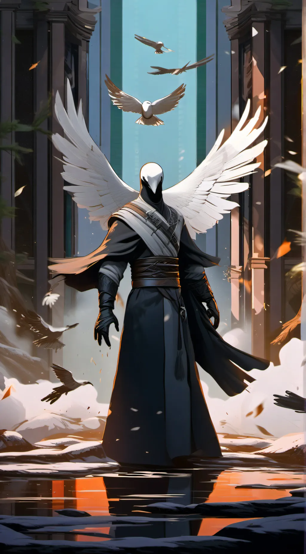 ai character: op's café background