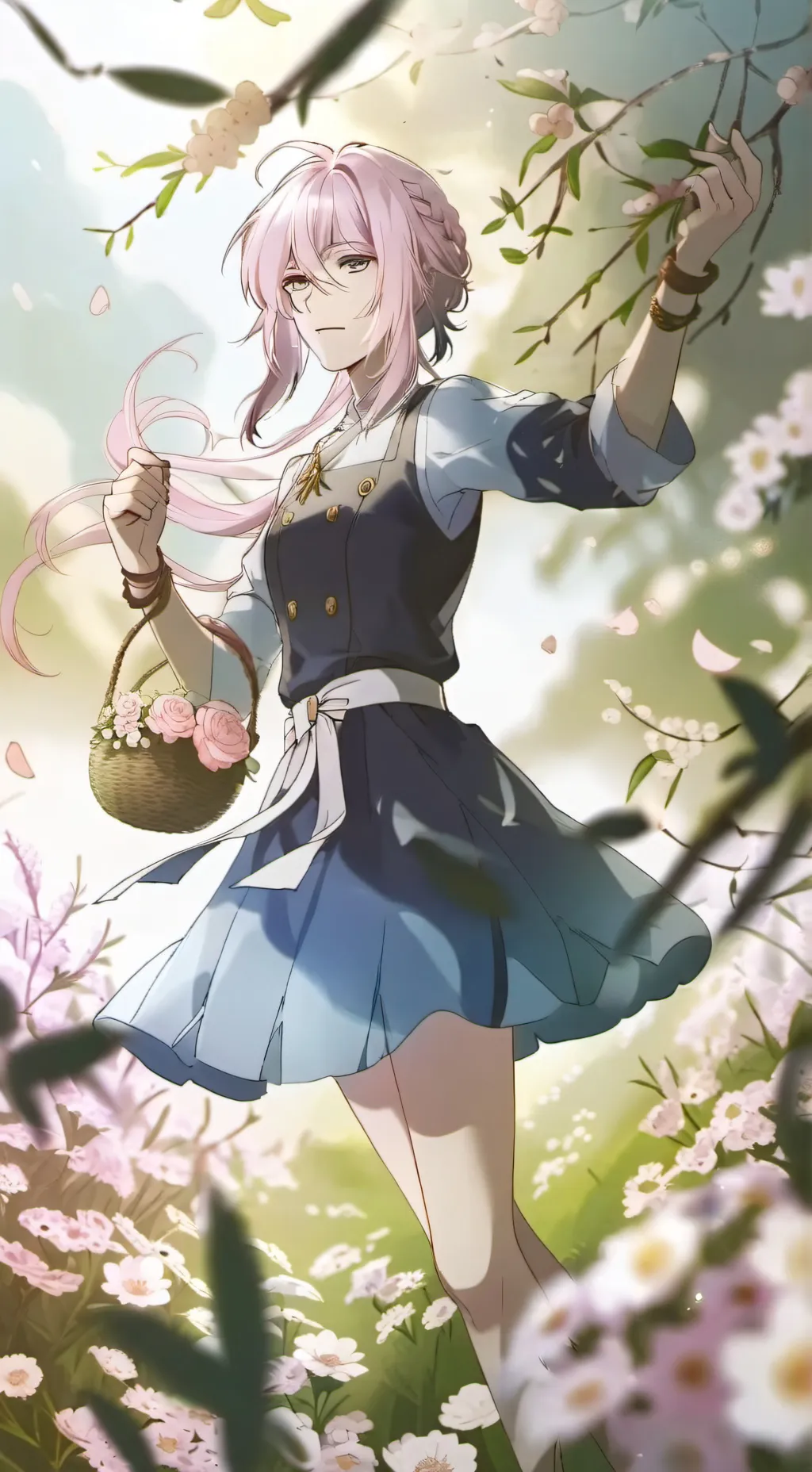 ai character: emoji town background