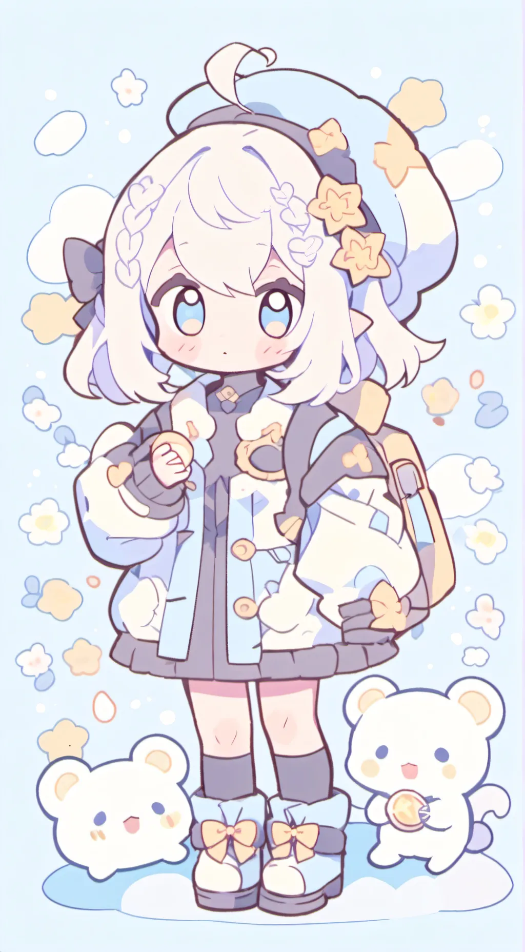 ai character: mha a la plage  background