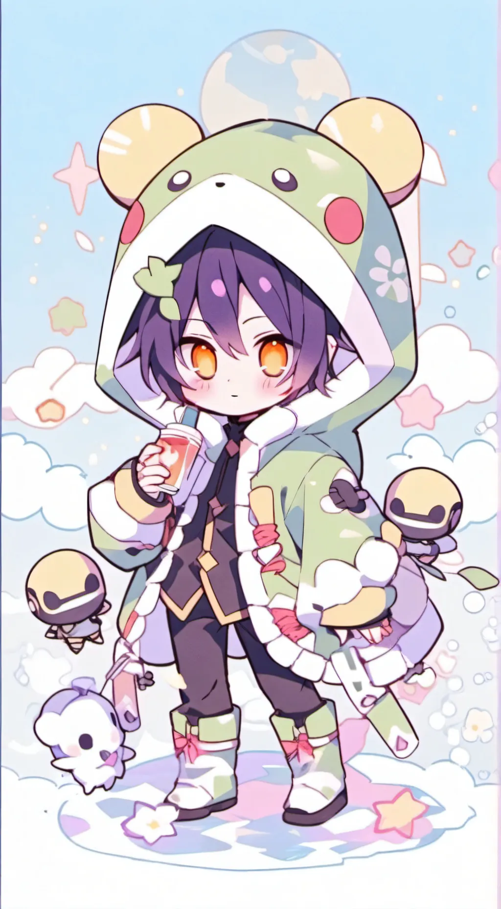 ai character: Sasuke  background