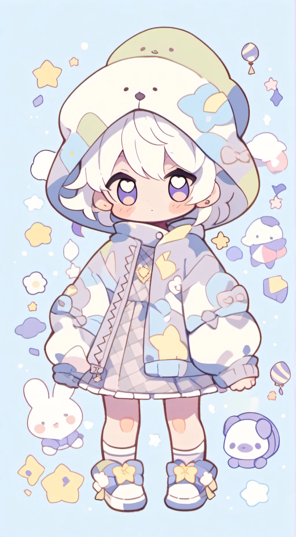 ai character: dandys world ships background