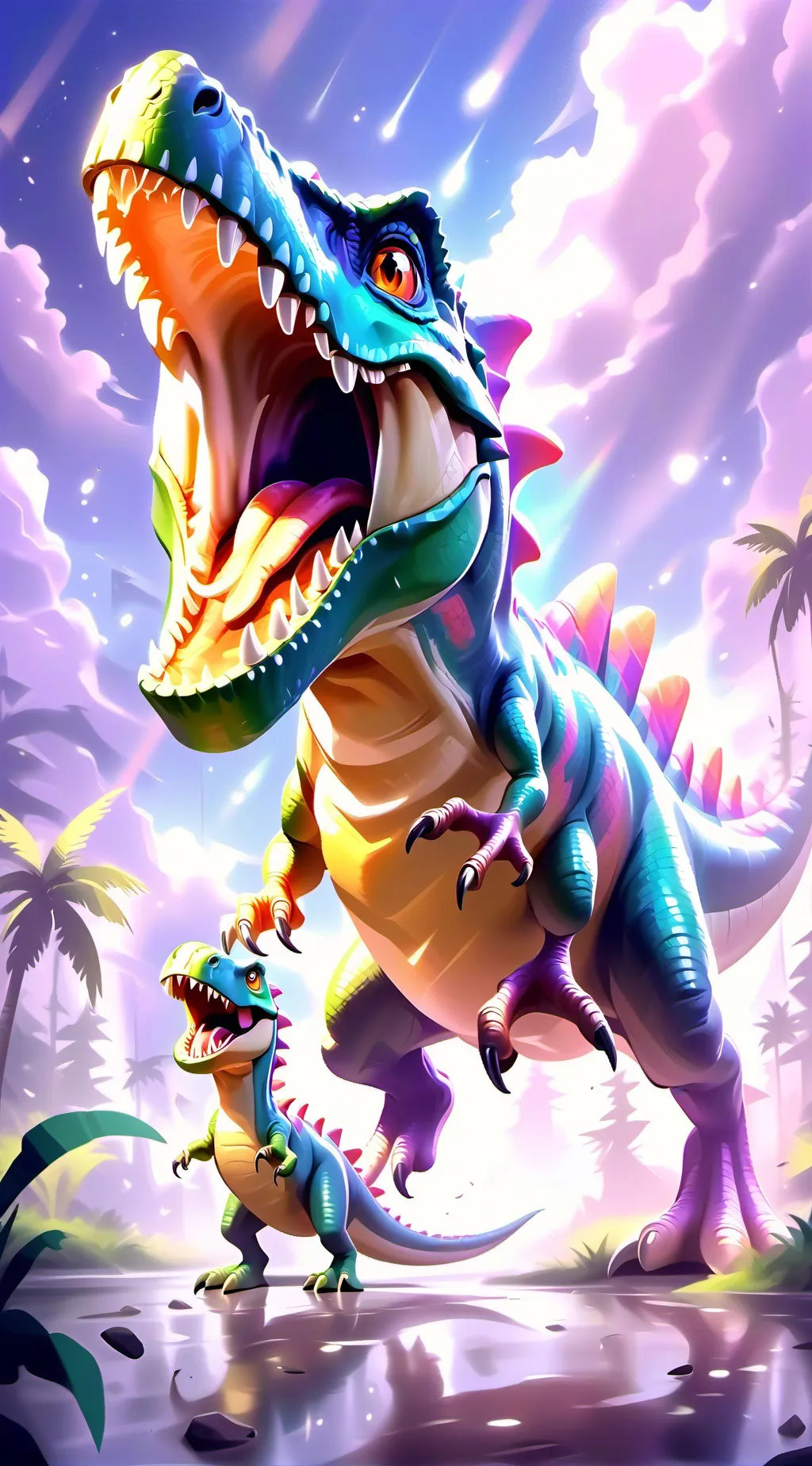 ai character: dinosaur riders background