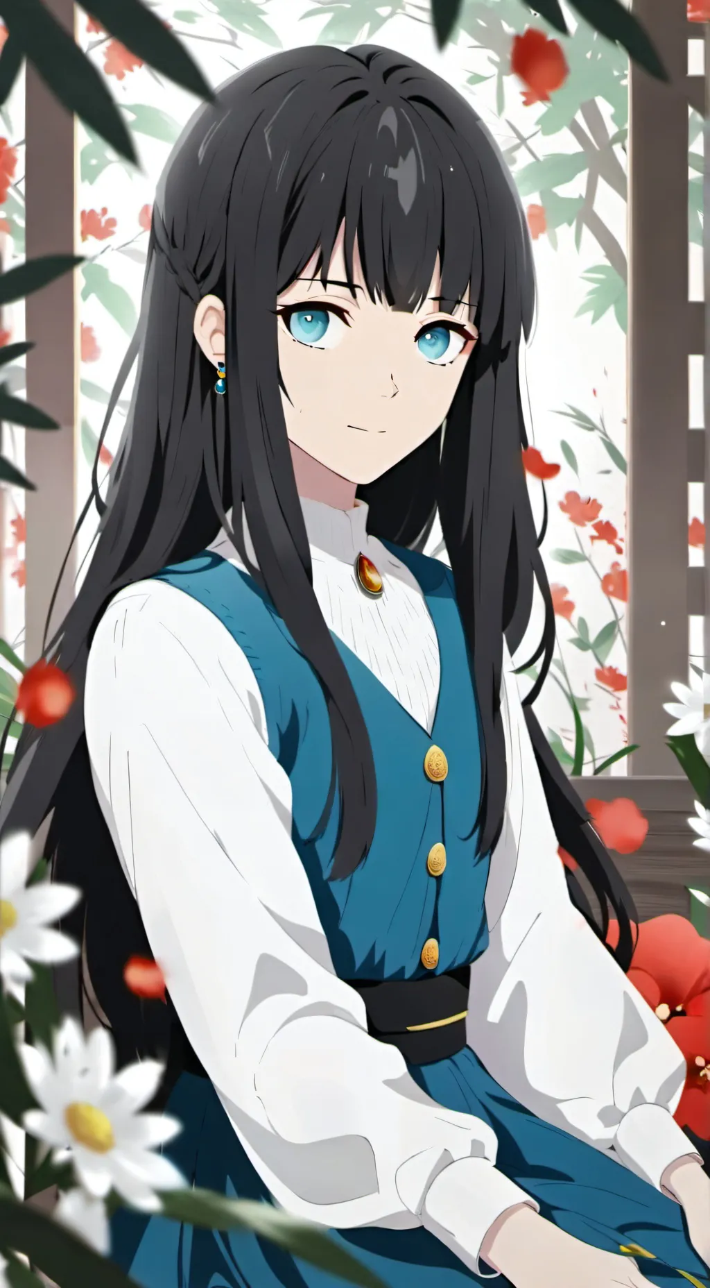 ai character: Michiko Tokito  background