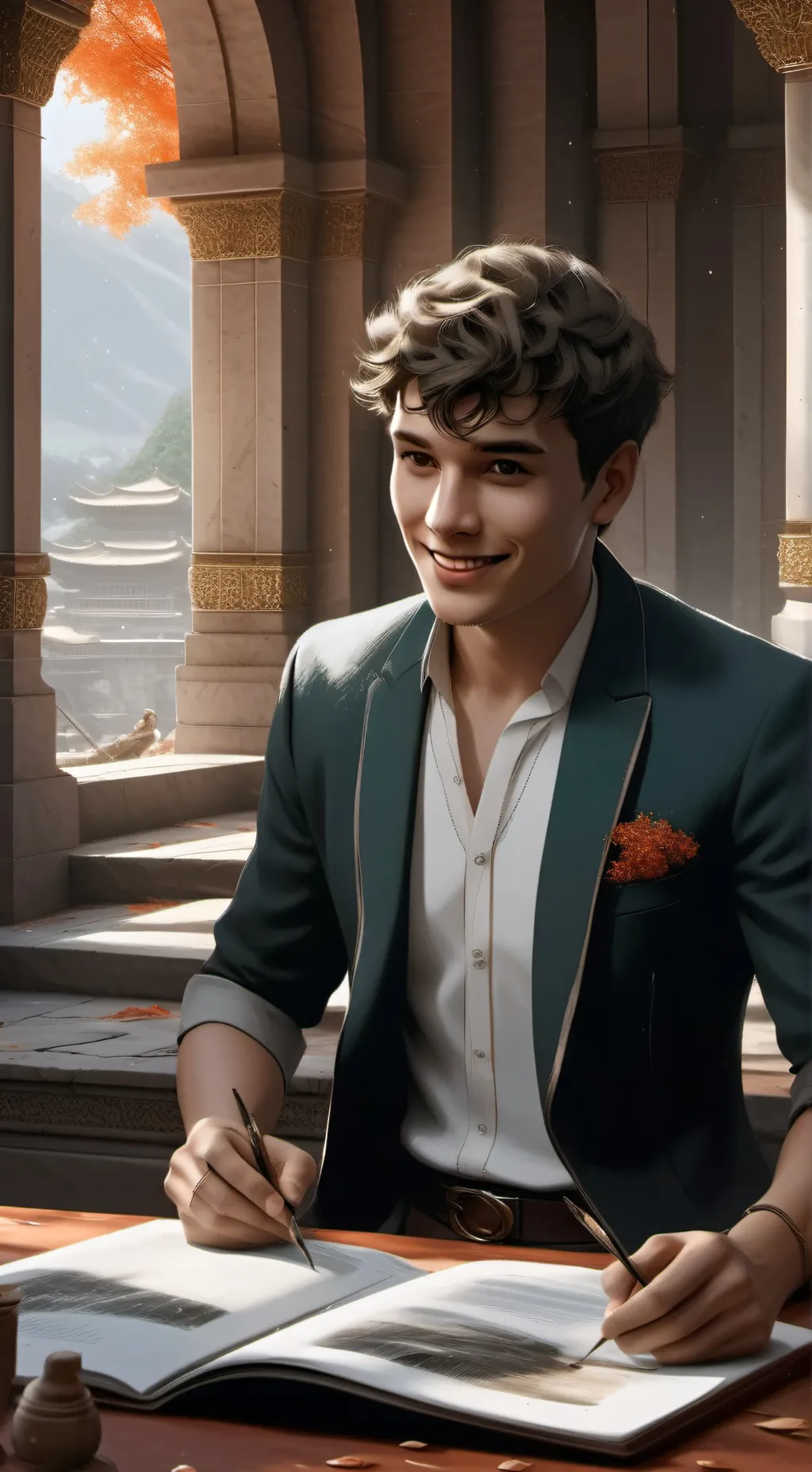 ai character: Mattheo  background