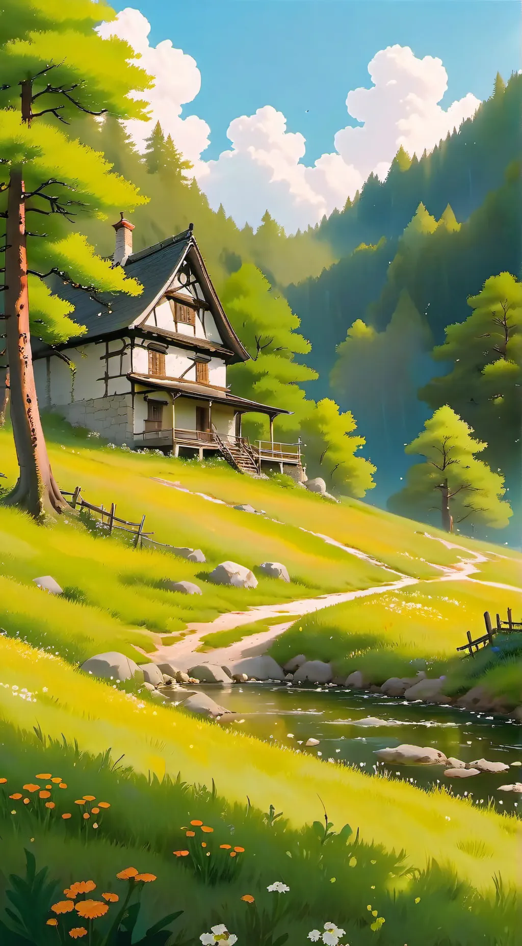 ai character: Brookhaven  background