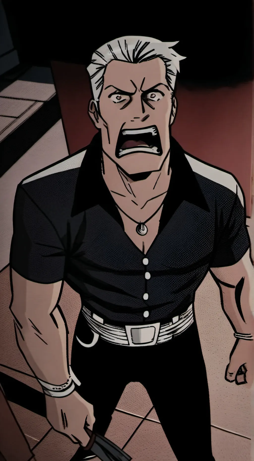 ai character: angry dad background