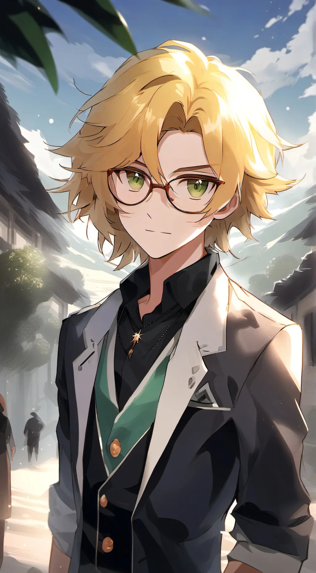 ai character: mic (changing) background