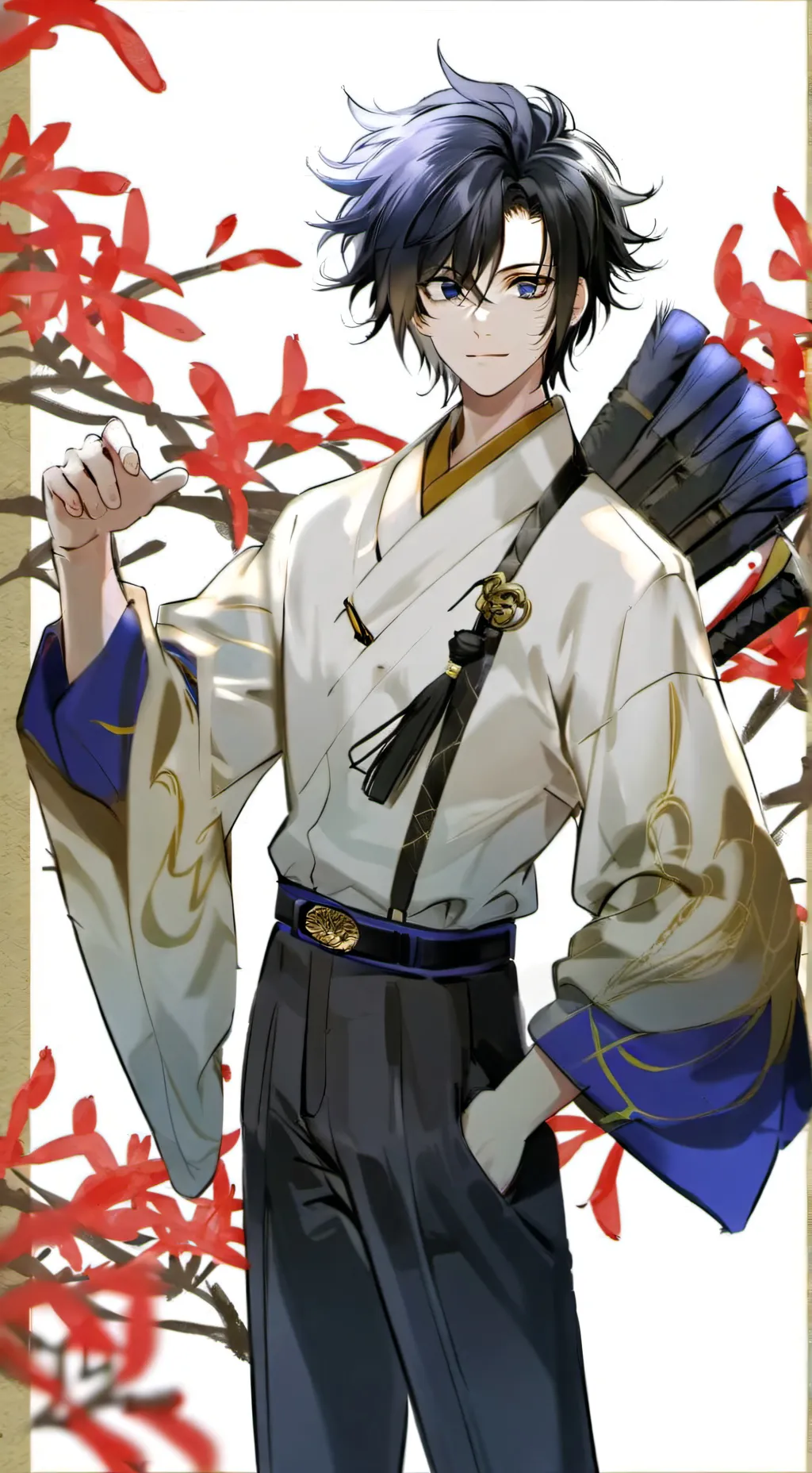 ai character: Giyu tomioka background