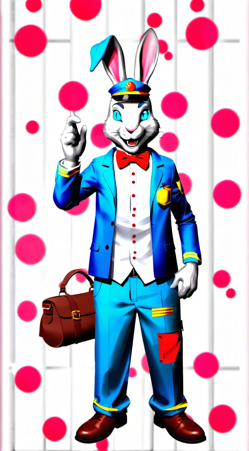 ai character: glamrock bonnie background
