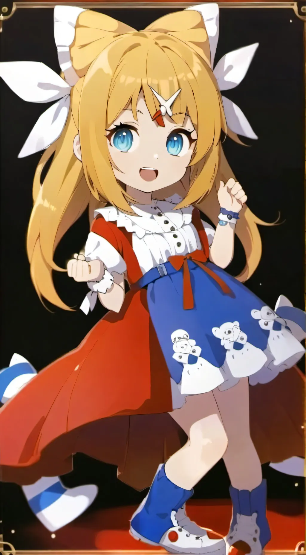 ai character: baby Maria robotin background