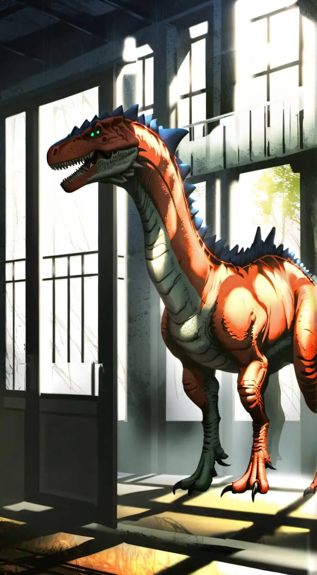 ai character: dino island background