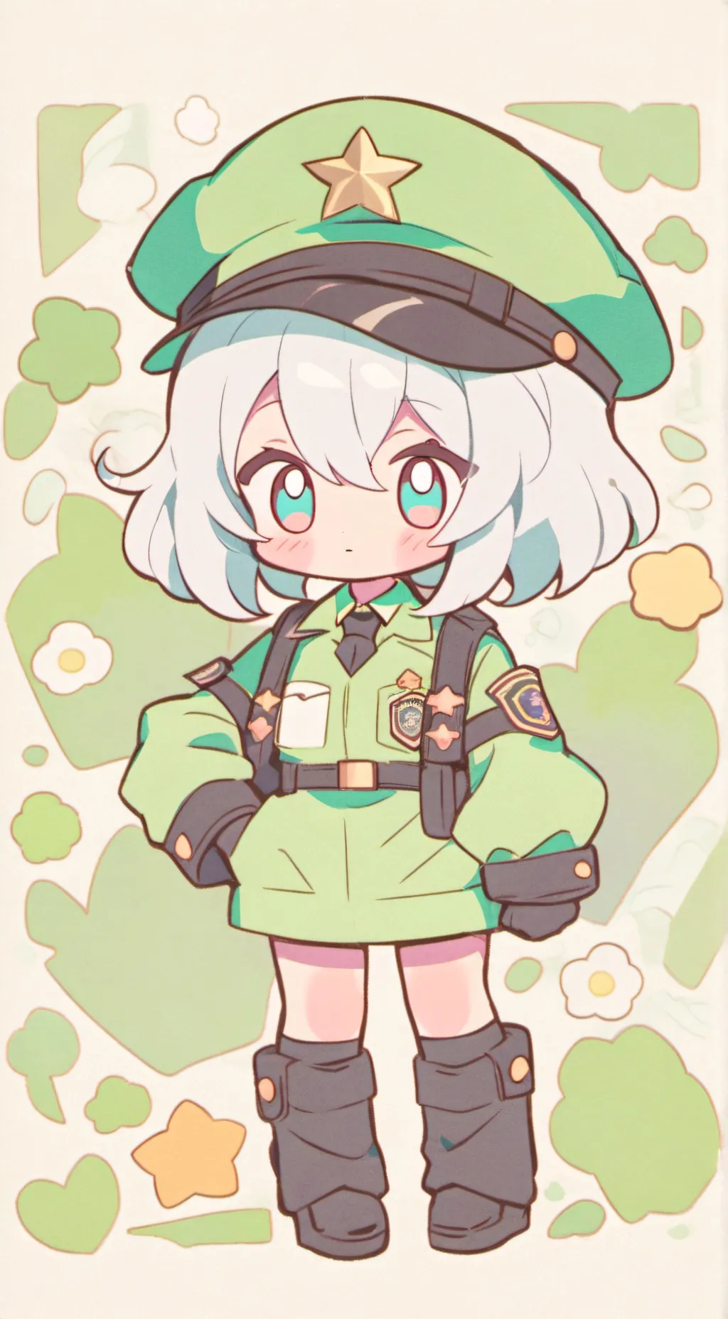 ai character: Police woman background