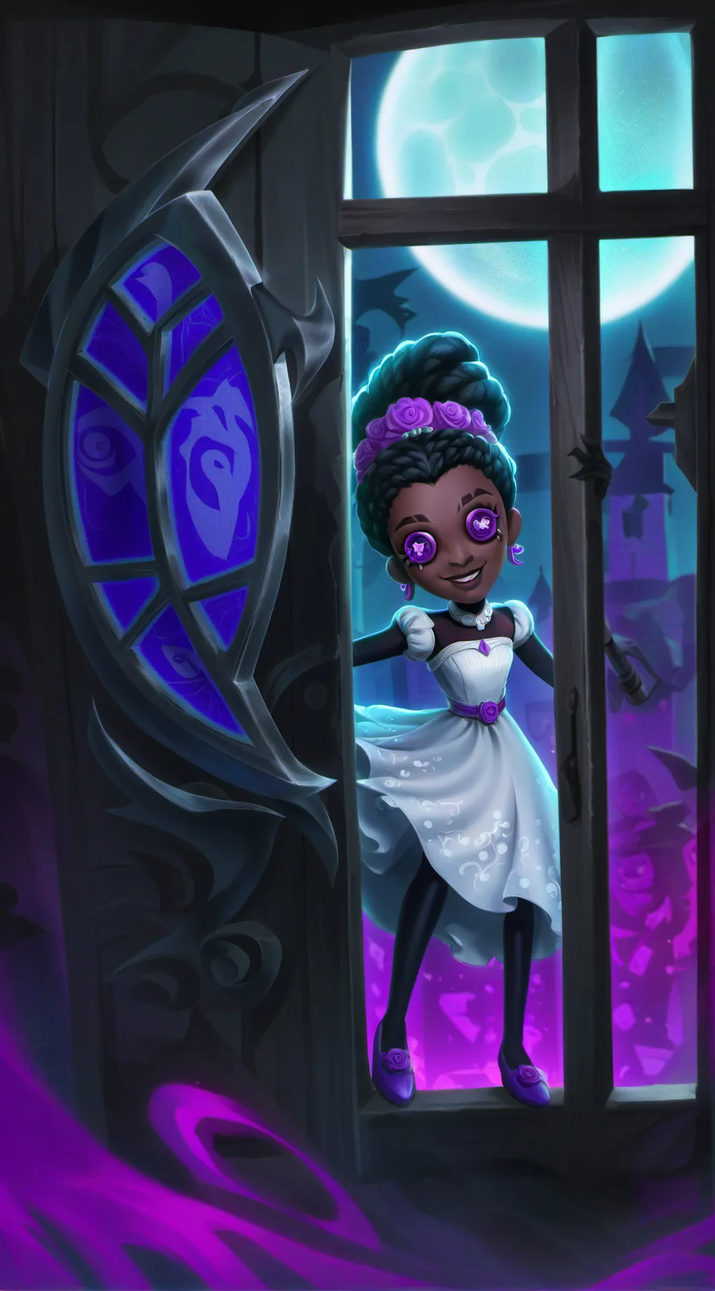 ai character: Haunted House =} background