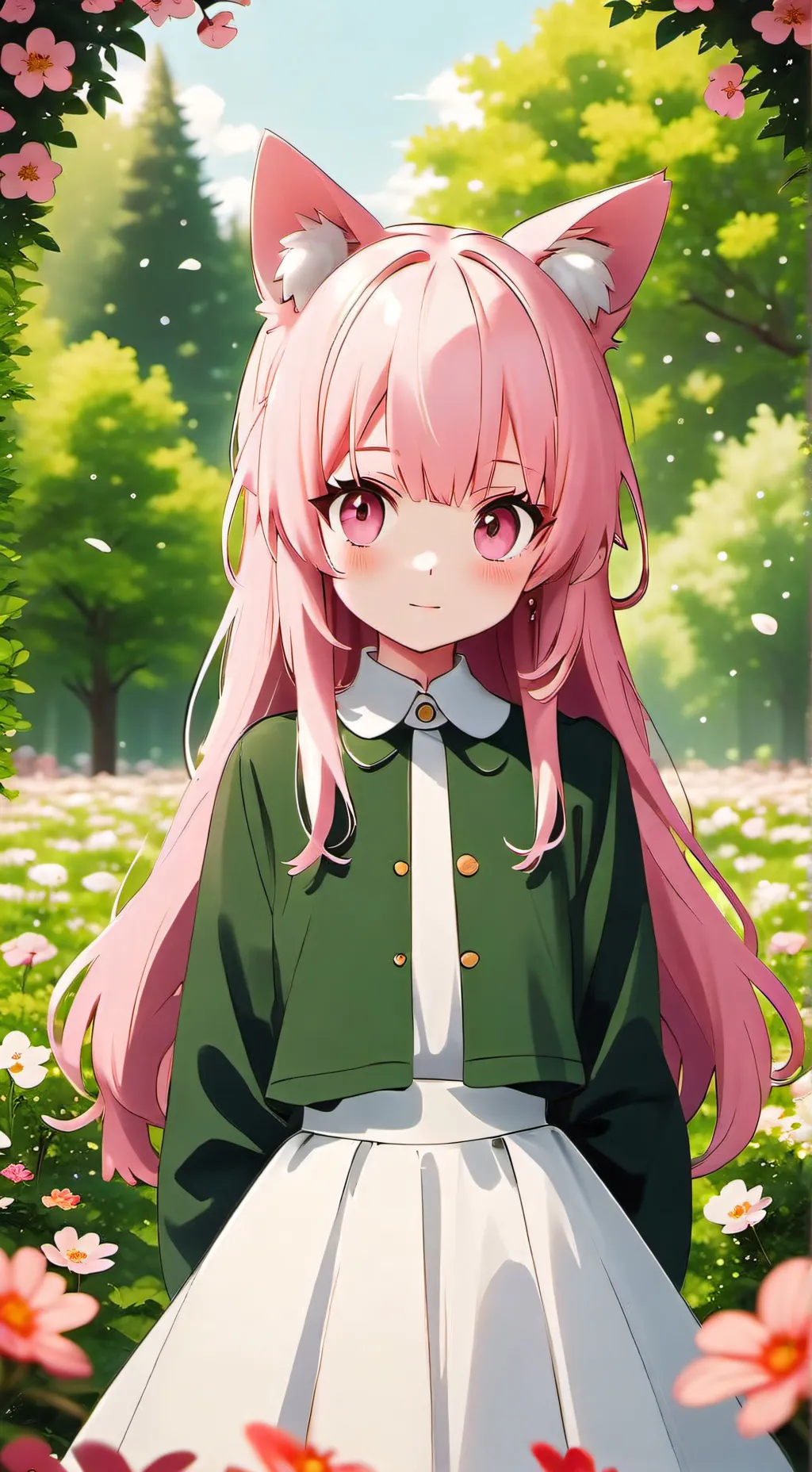 ai character: rosa cute 🩷 background