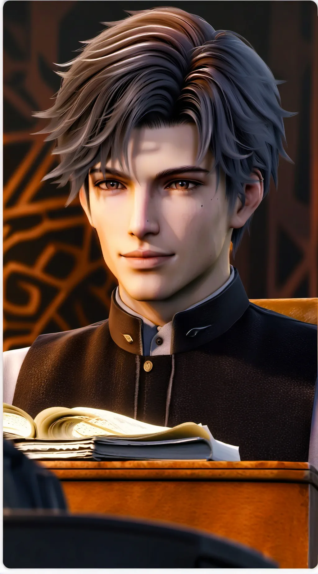 ai character: Oliver  background