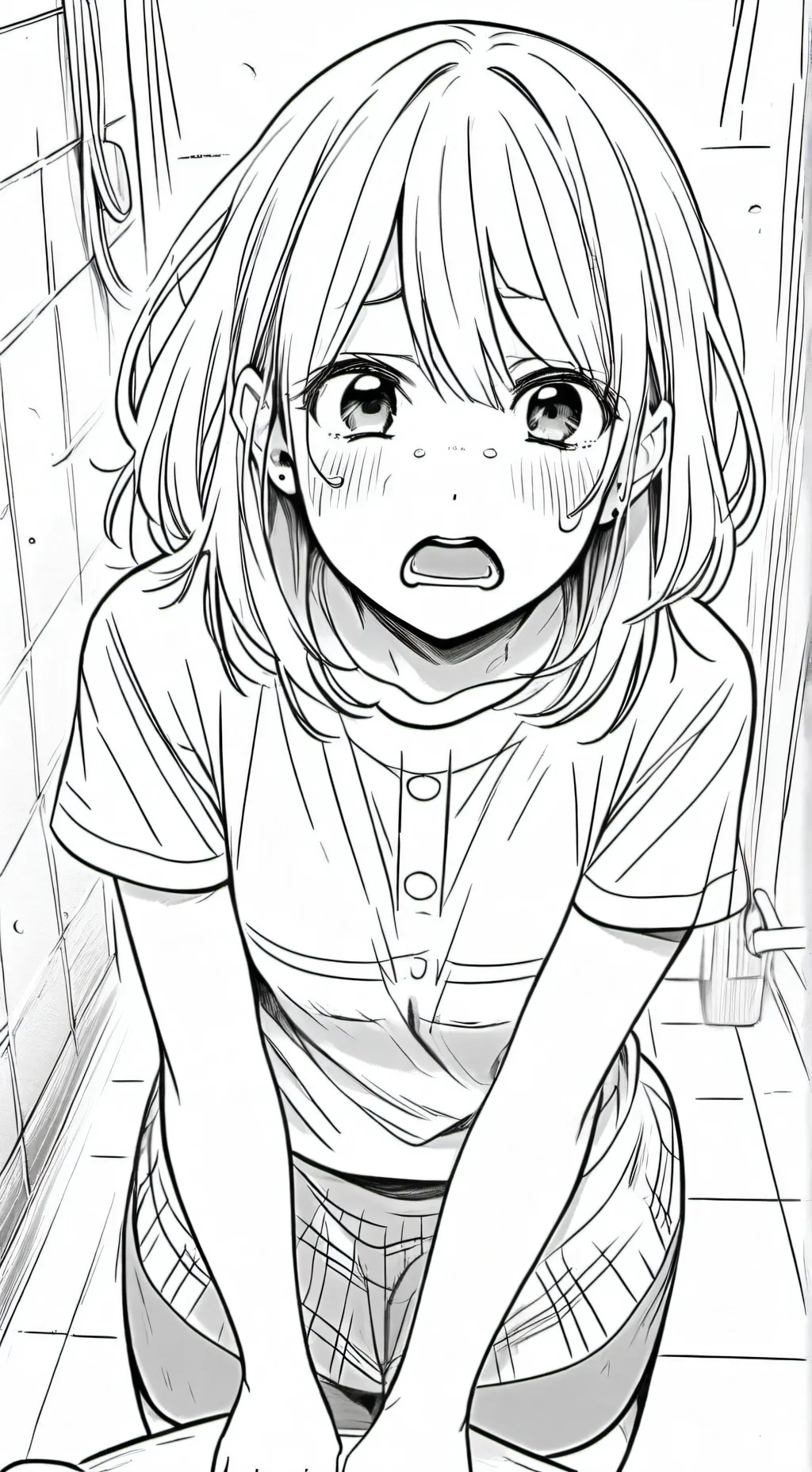 ai character: CH restroom!  background