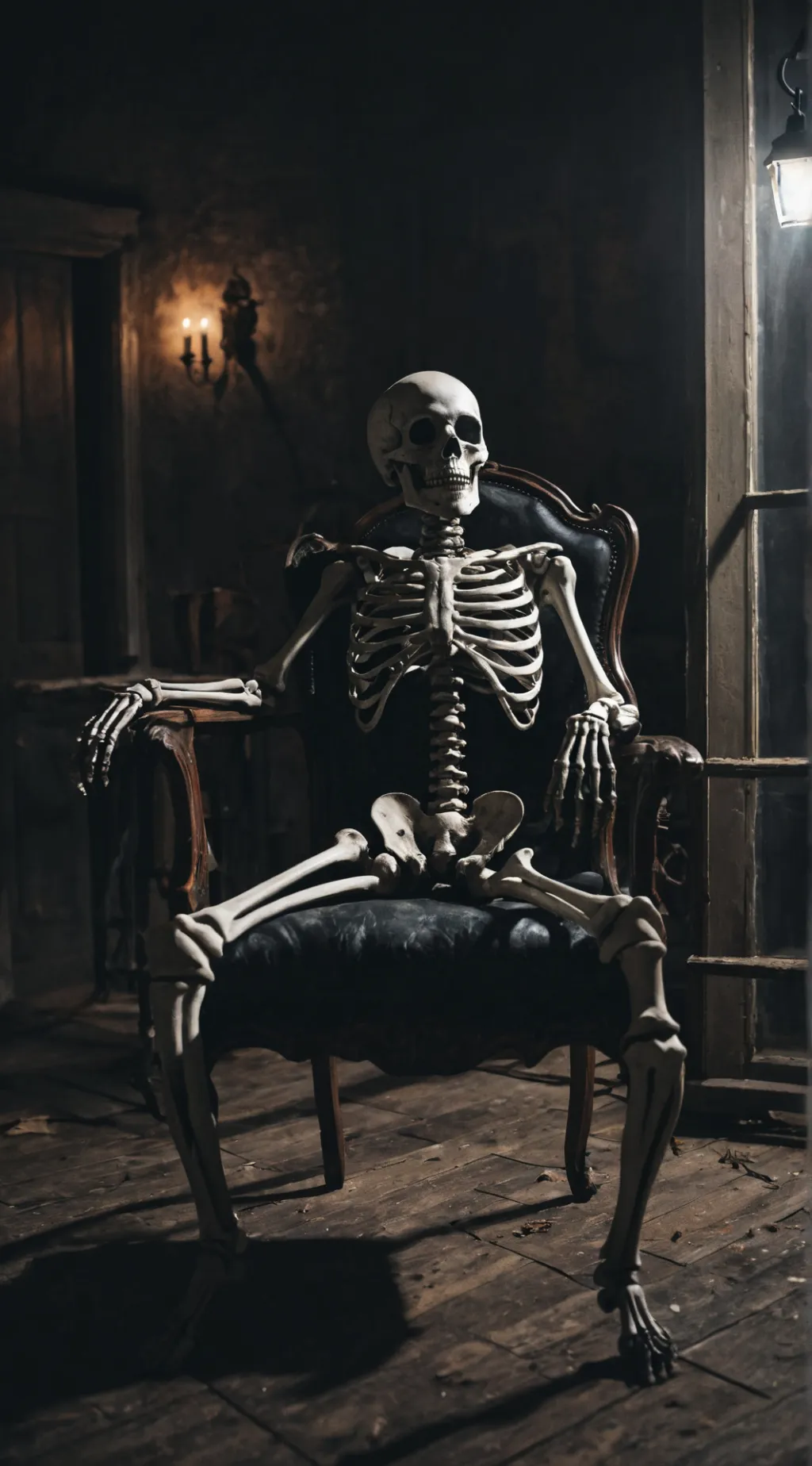 ai character: Mr. Skeleton  background