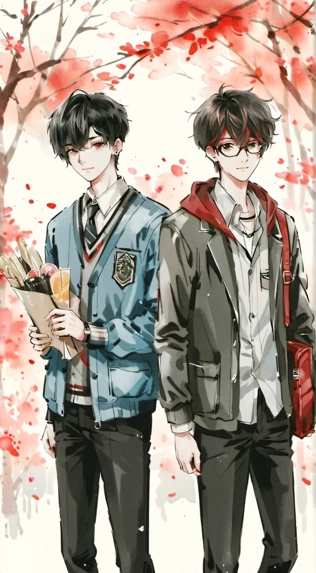 ai character: 2 Boys Best friend background