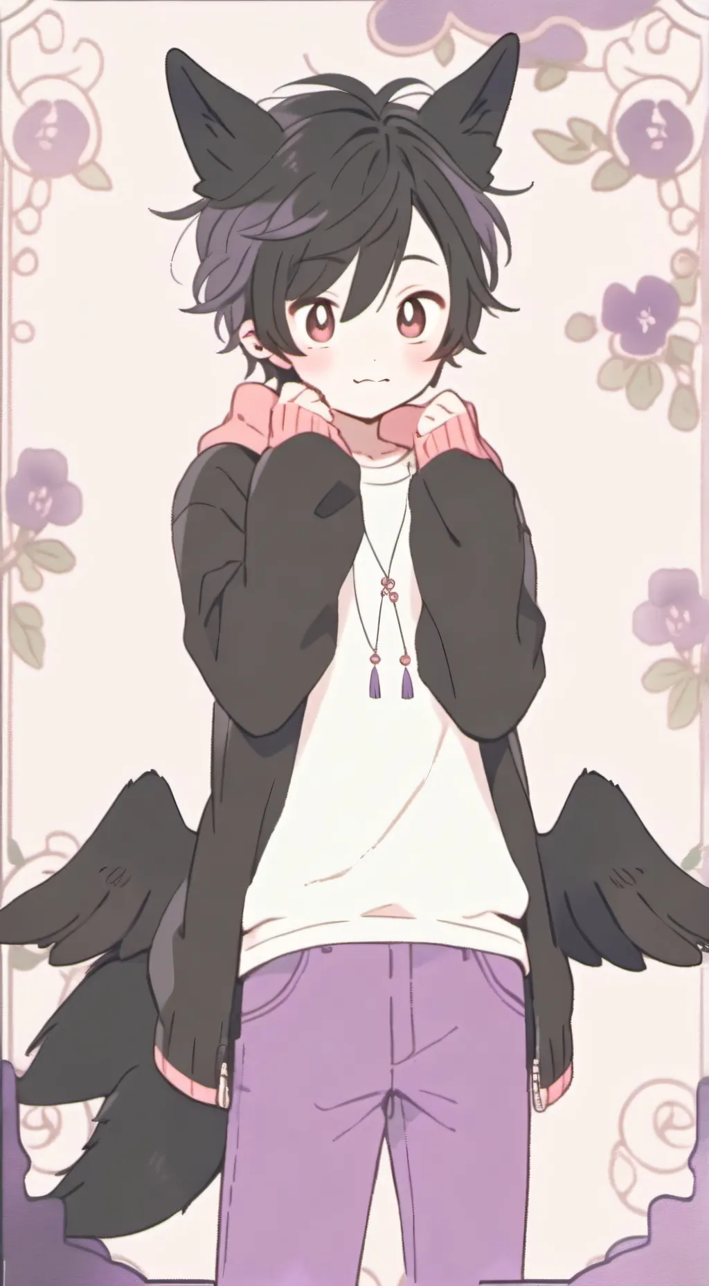 ai character: RavenFox Teenager background