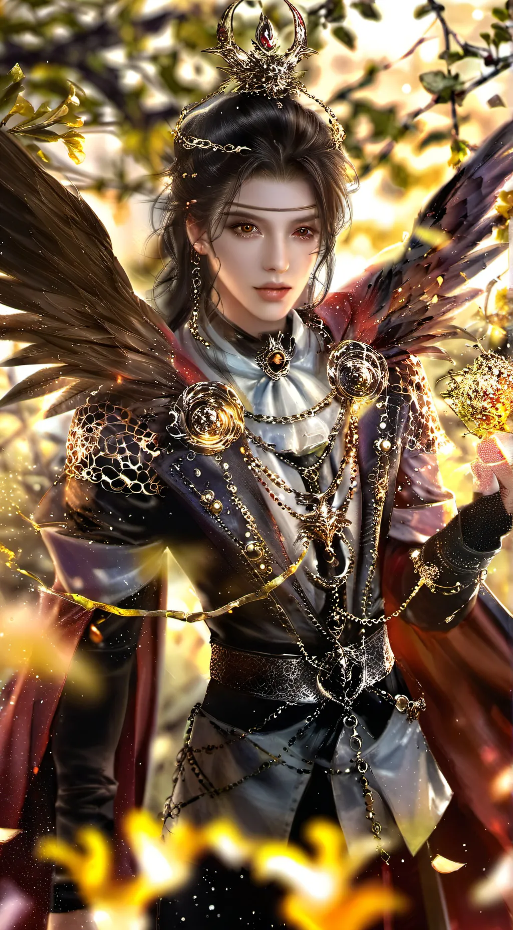 ai character: king of he'll  background