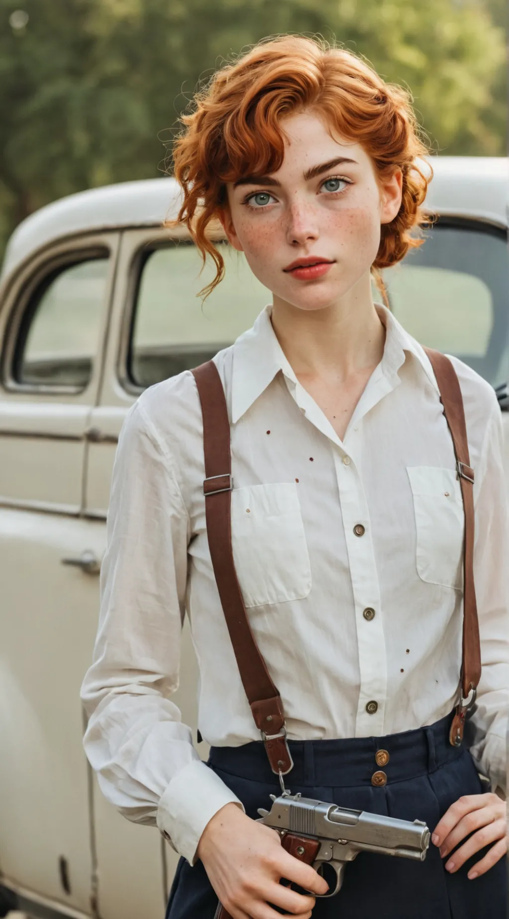 ai character: Bonnie Parker background