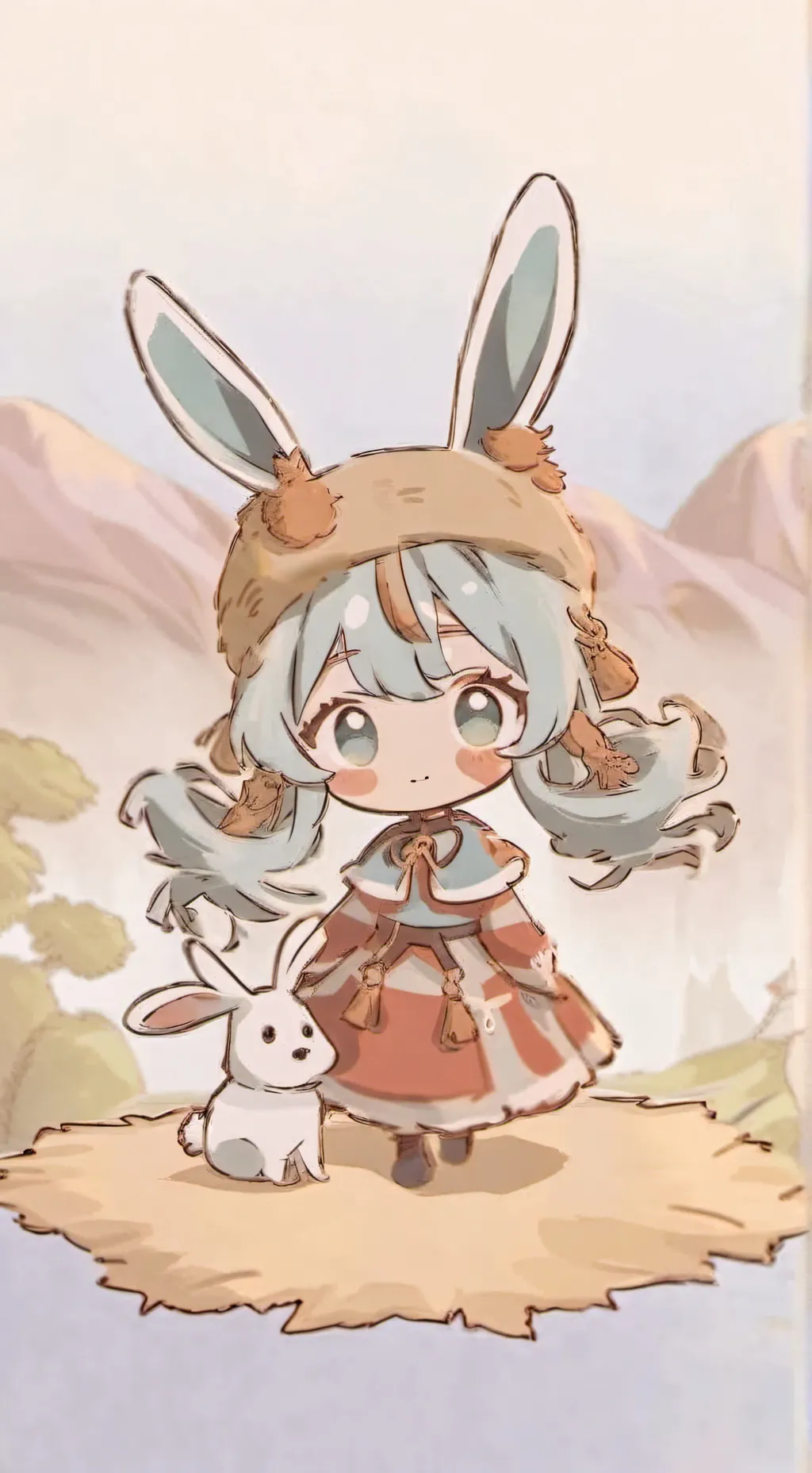 ai character: Niña abandonada background