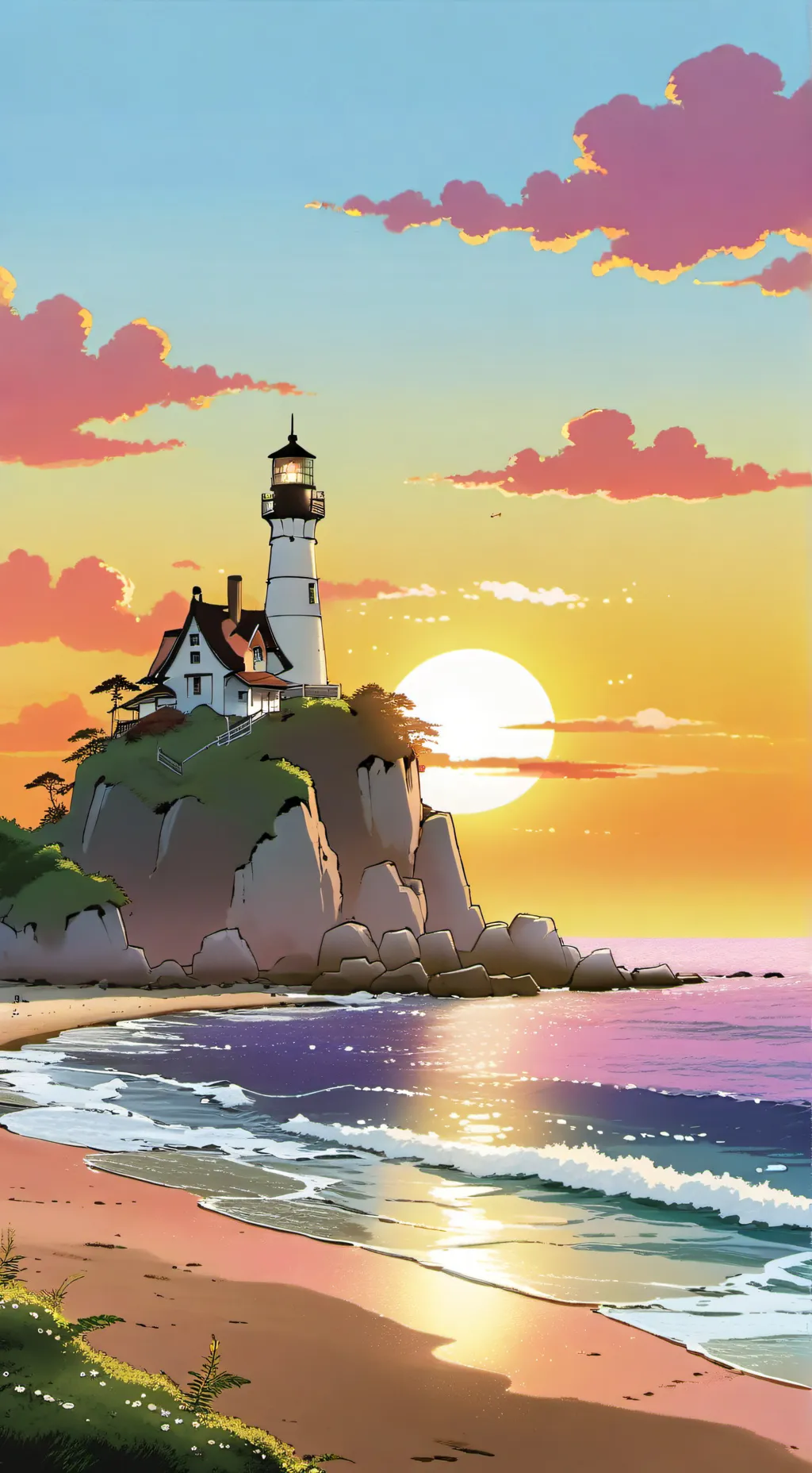 ai character: KNY Beach Day! background