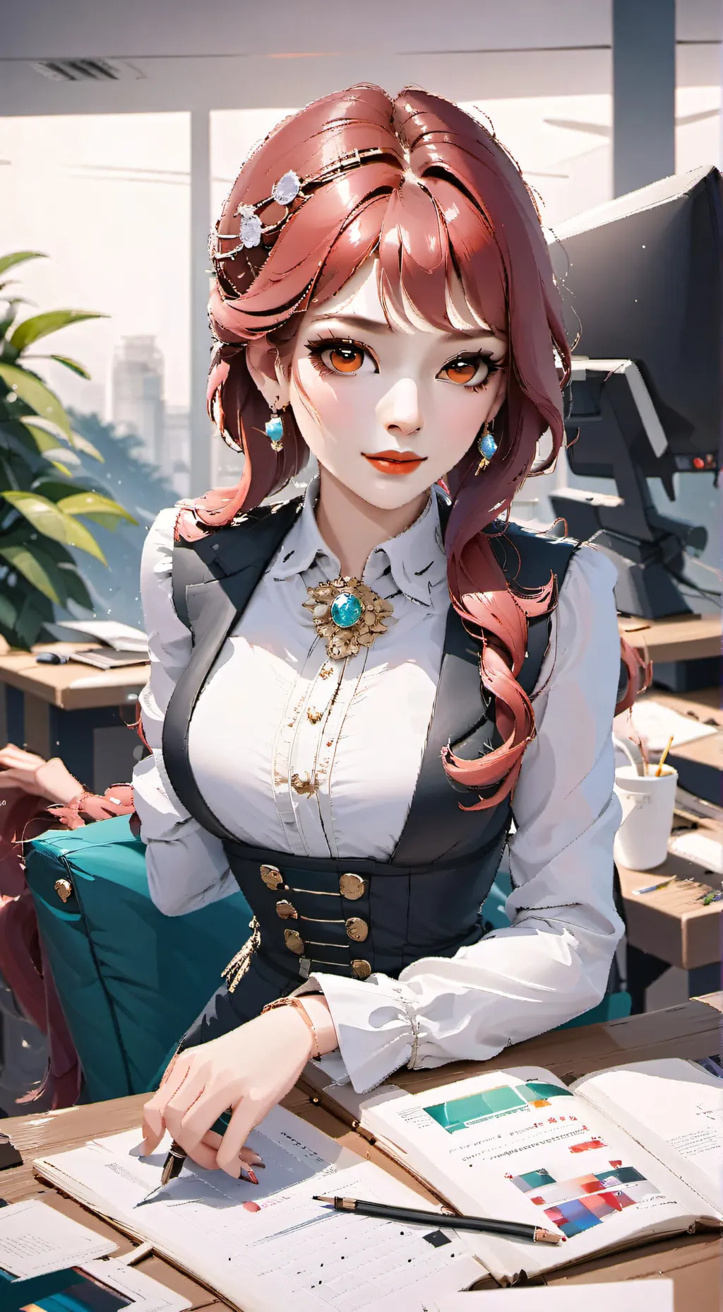 ai character: new boss   background