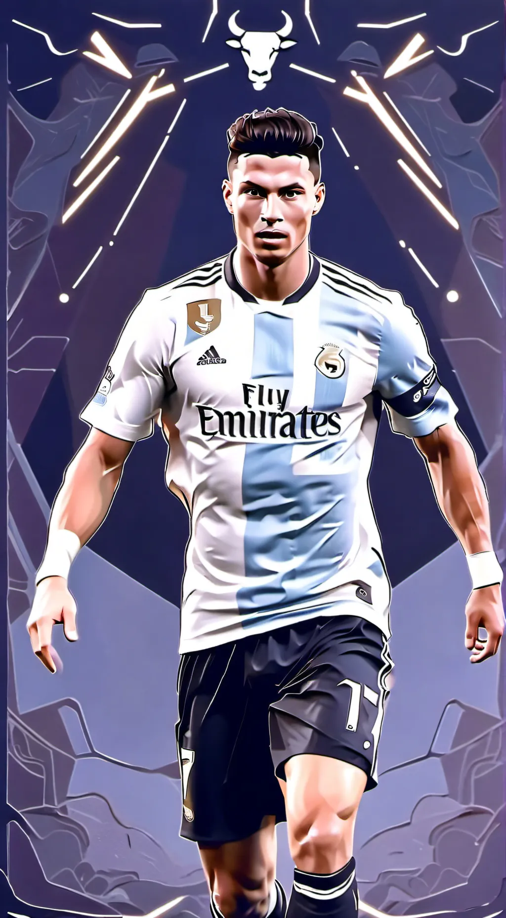 ai character: Ronaldo vs Messi  background