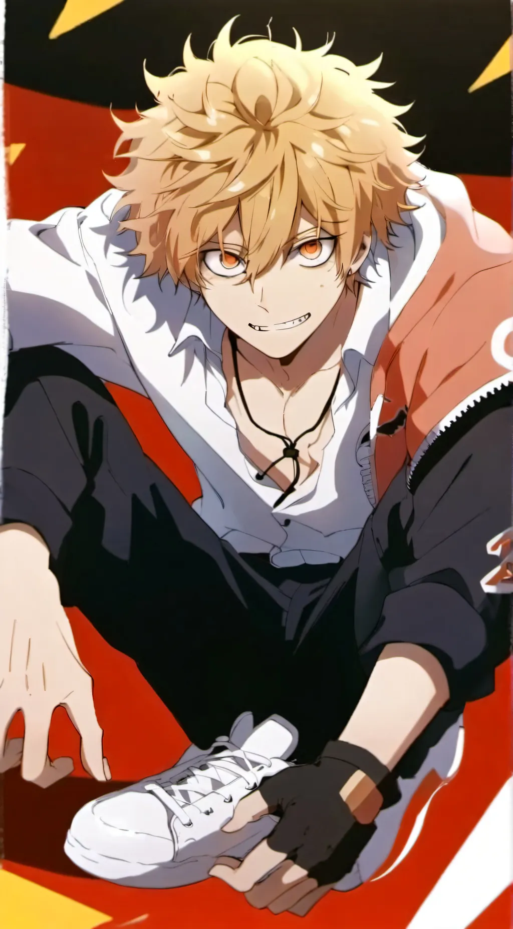 ai character: bakugo  background