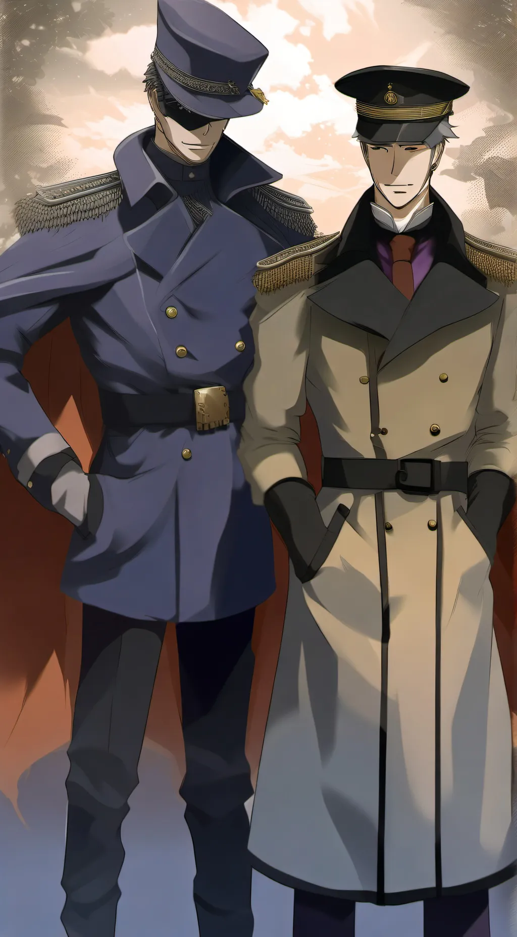 ai character: 🇷🇺Kizaru y Dan🇩🇪 background