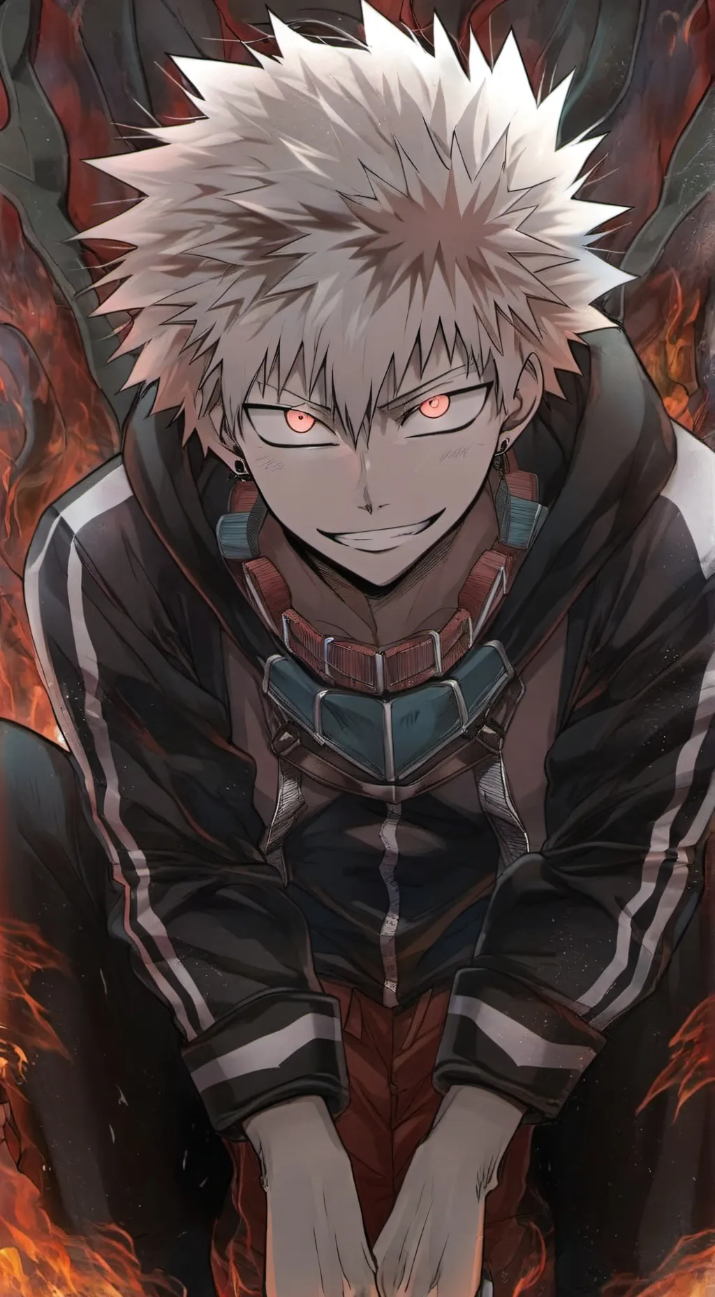 ai character: Katsuki Bakugo background