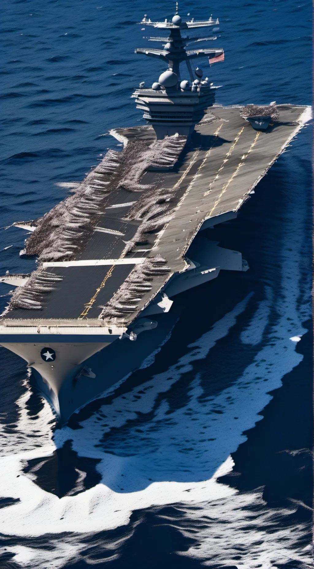ai character: USS Gerald R Ford  background