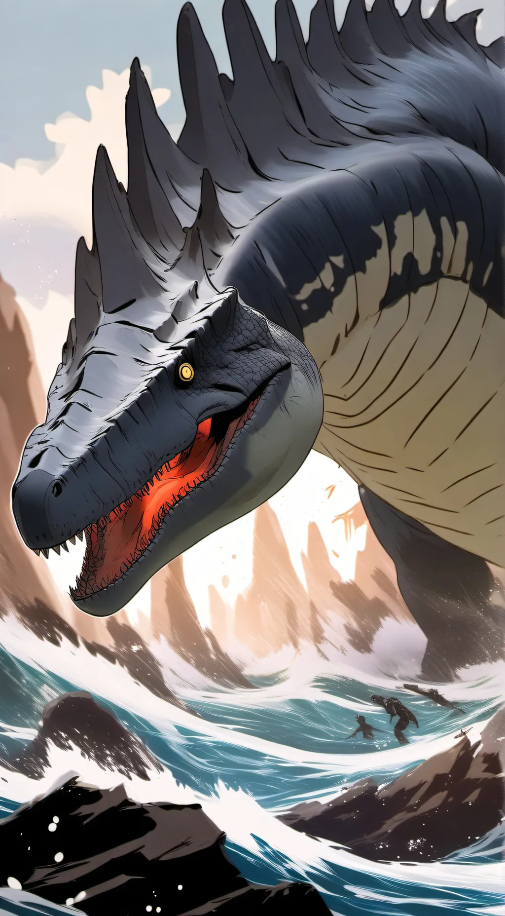 ai character: mosasaurus  background