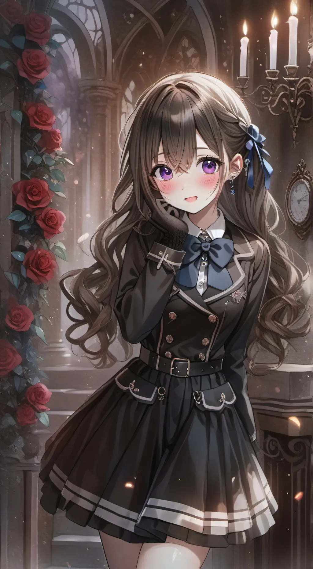 ai character: Violet background