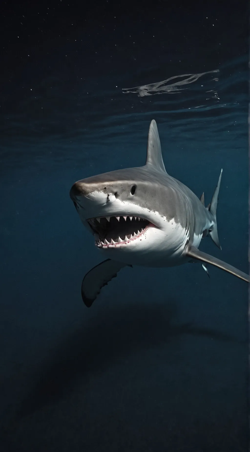 ai character: Horror Shark  background