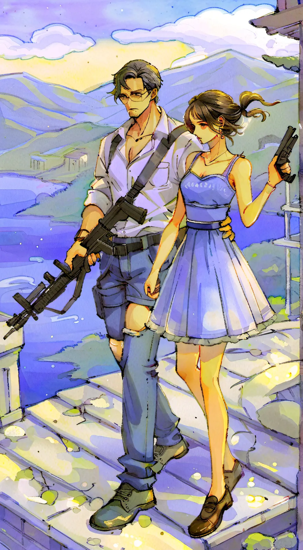 ai character: astro and shelly background