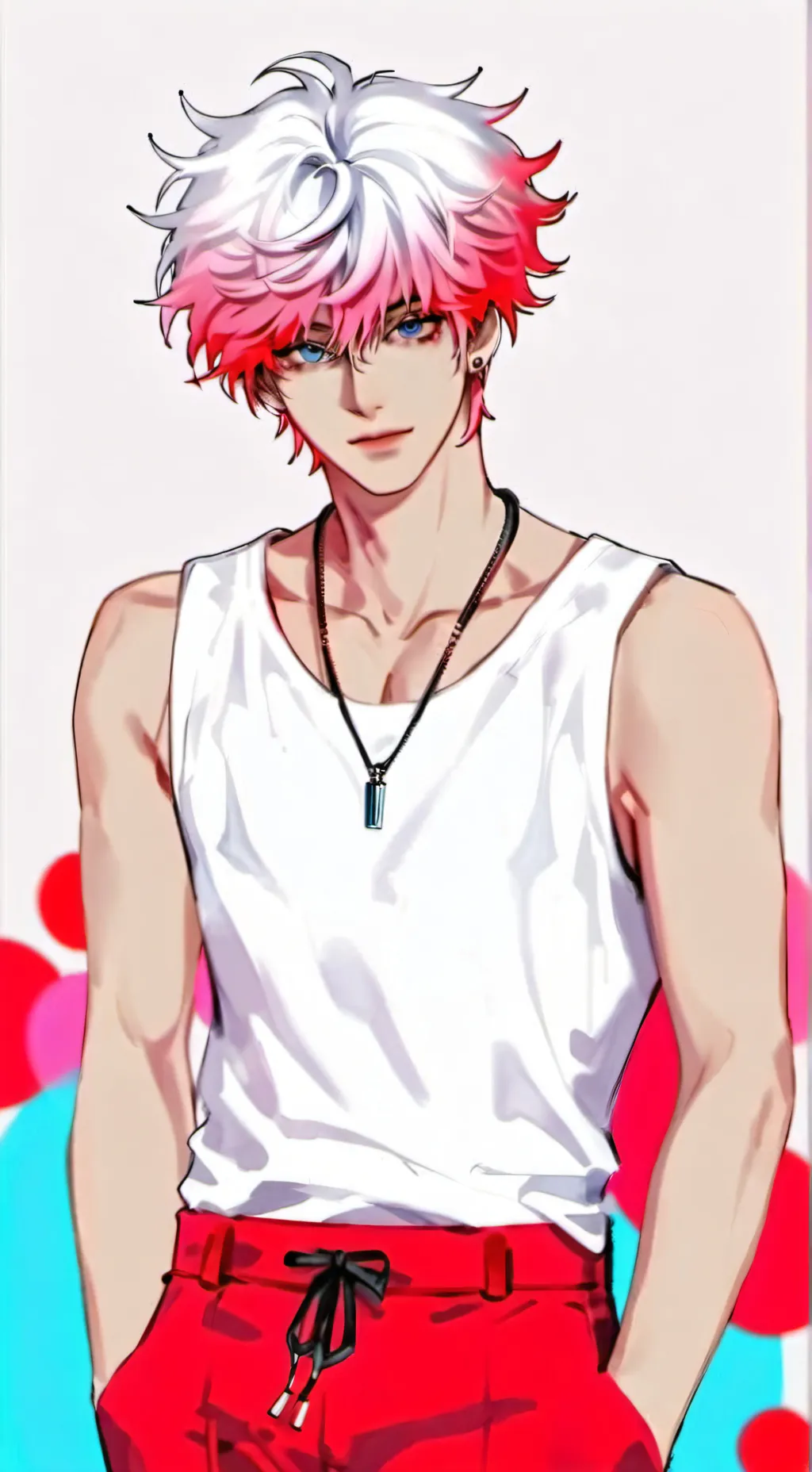 ai character: Gojo 👁️👄👁️💅 background