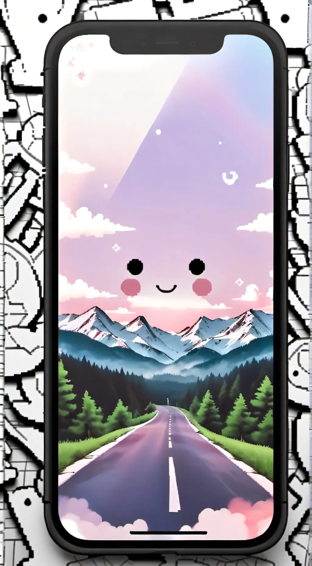 ai character: Iphon 7 [realz.] background