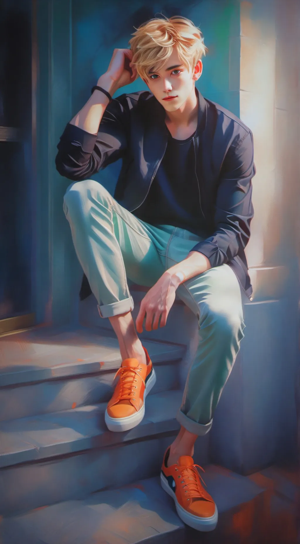 ai character: Adrien background