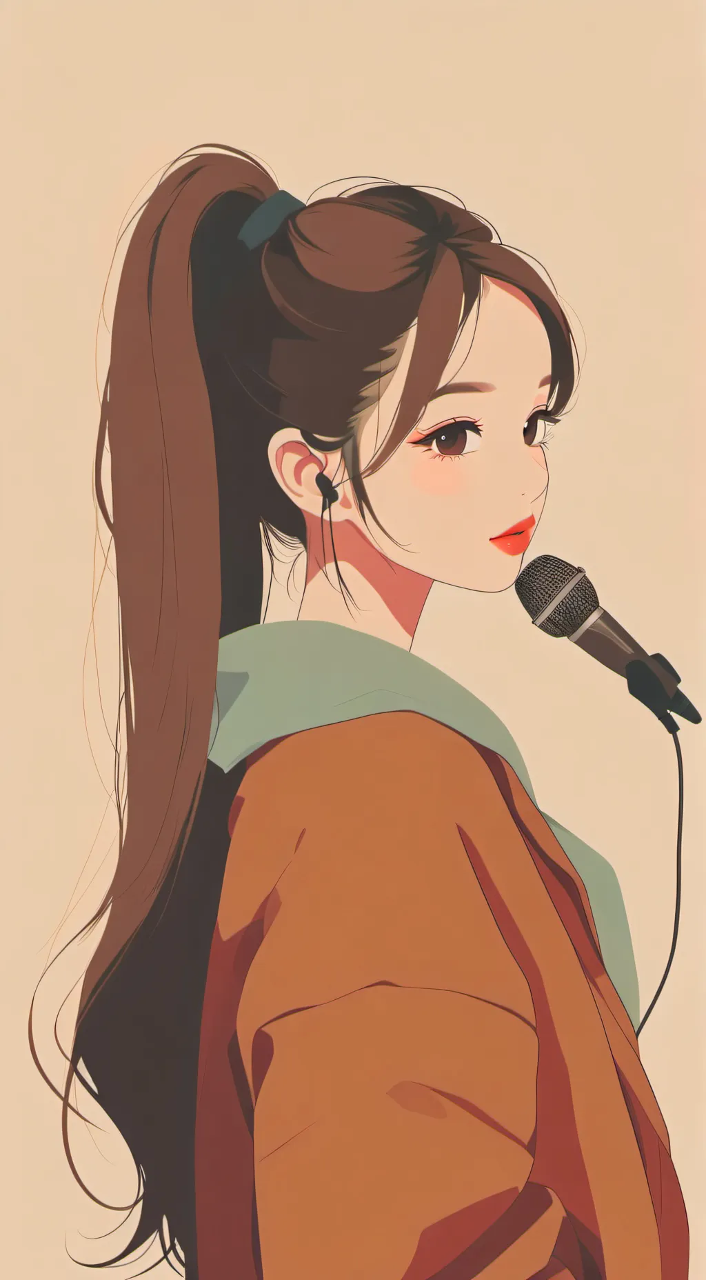 ai character: Ariana Grande background