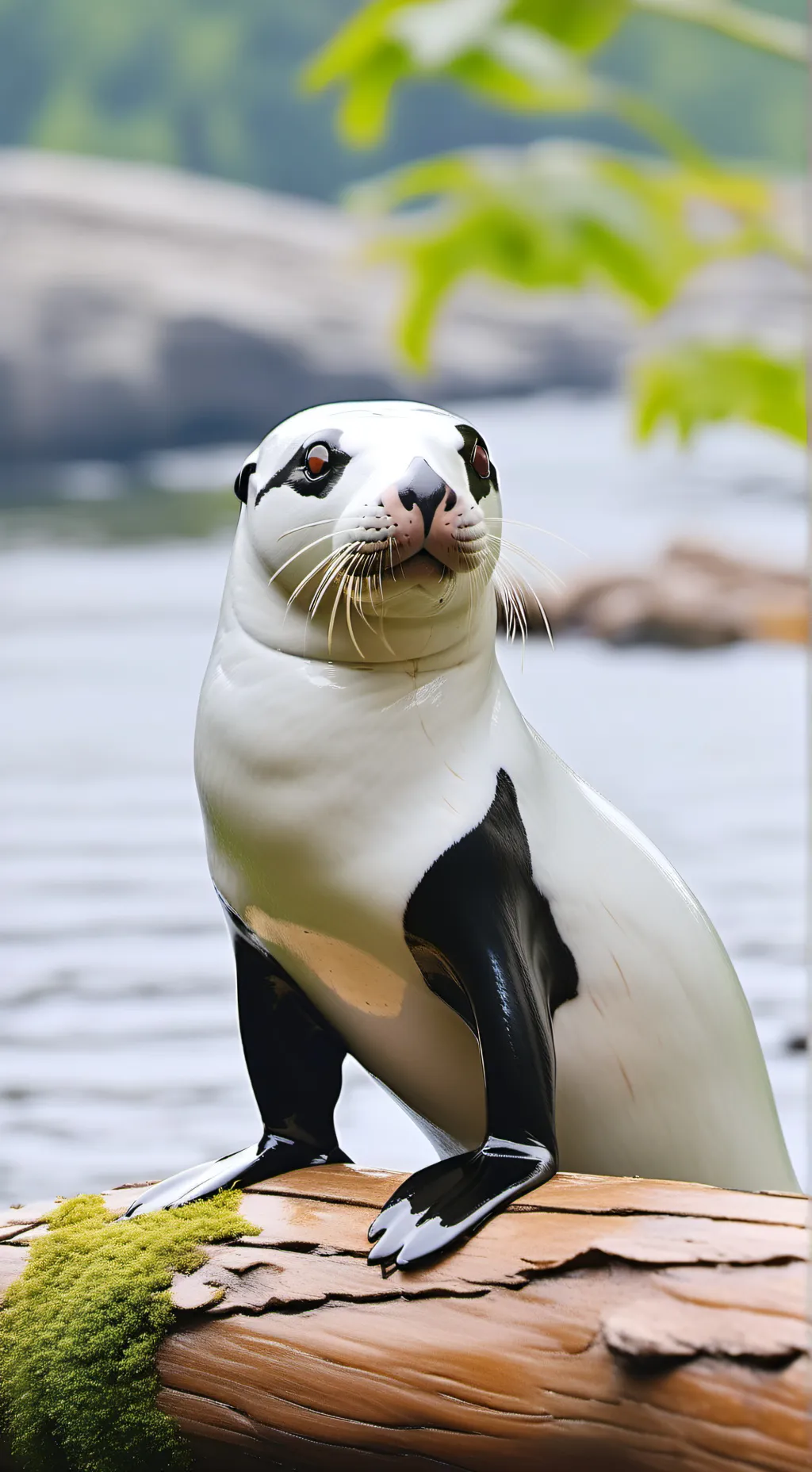 ai character: Una foca background