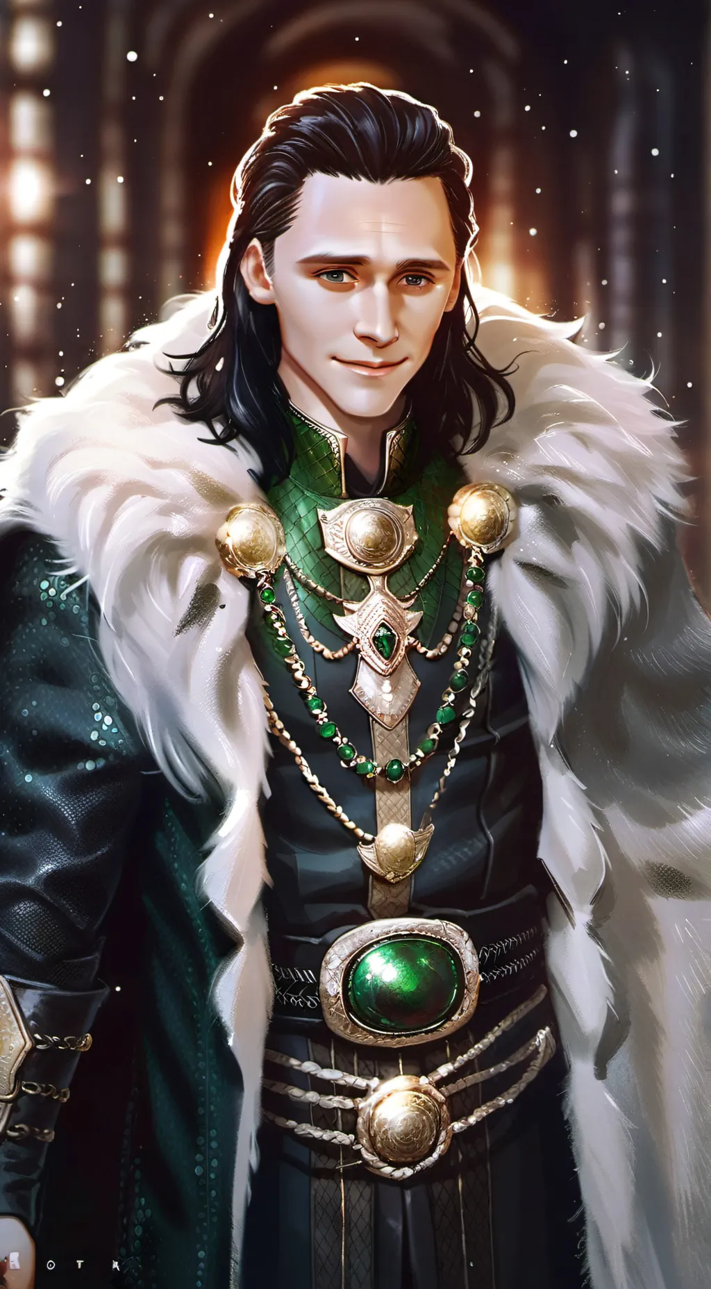 ai character: Loki as king 2 background